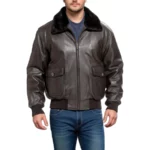 Bravo G-1 Brown Leather Bomber Jacket