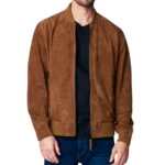 Butch Coolidge Brown Suede Bomber Jacket