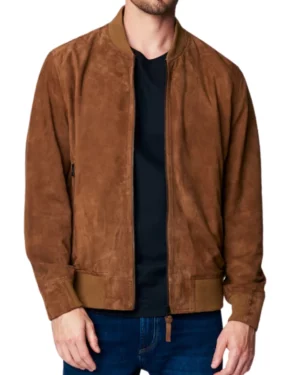 Butch Coolidge Brown Suede Bomber Jacket (1)