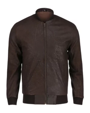 Hudson Brown Suede Bomber Jacket for Mens