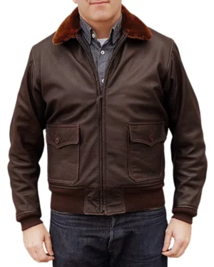 Iconic US Navy G-1 Flight Jacket with Removable Collar