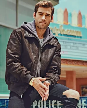 Striker A-2 Brown Hooded Bomber Leather Jacket