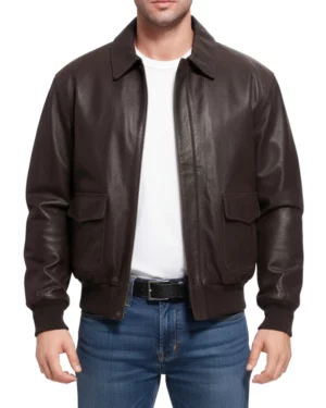 Striker A-2 Brown Flight Bomber Leather Jacket