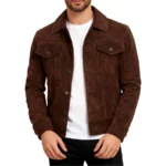 Brian Brown Suede Trucker Jacket