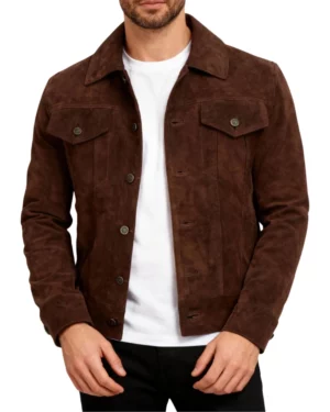 Brian Brown Suede Trucker Jacket