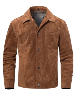 Remy Brown Suede Trucker Jacket