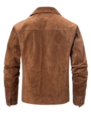 Remy Brown Suede Trucker Jacket
