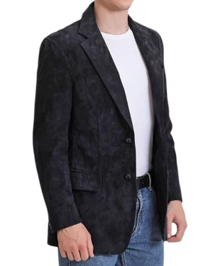 Zephyr Black Suede Blazer