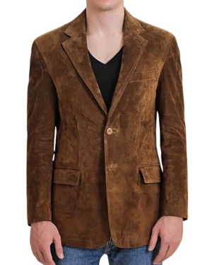 Zephyr Brown Suede Blazer