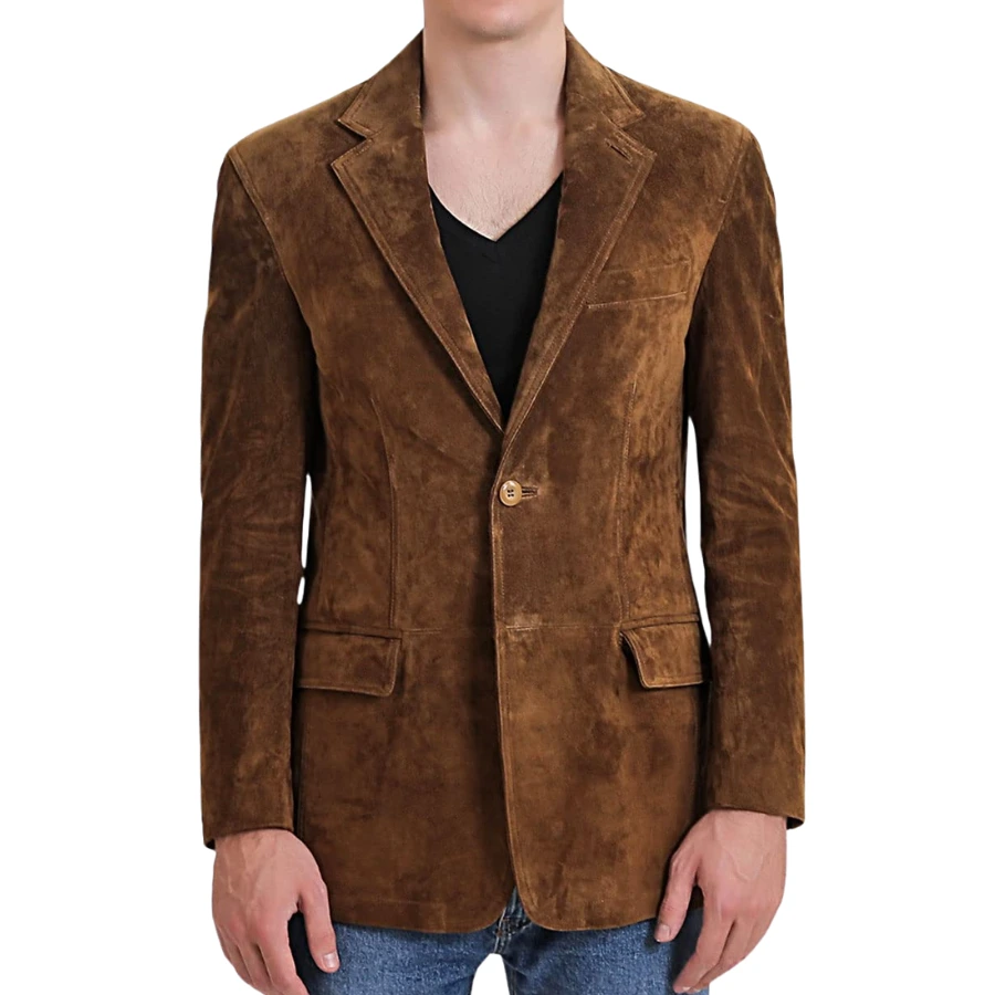 Zephyr Brown Suede Blazer