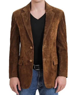 Zephyr Brown Suede Blazer