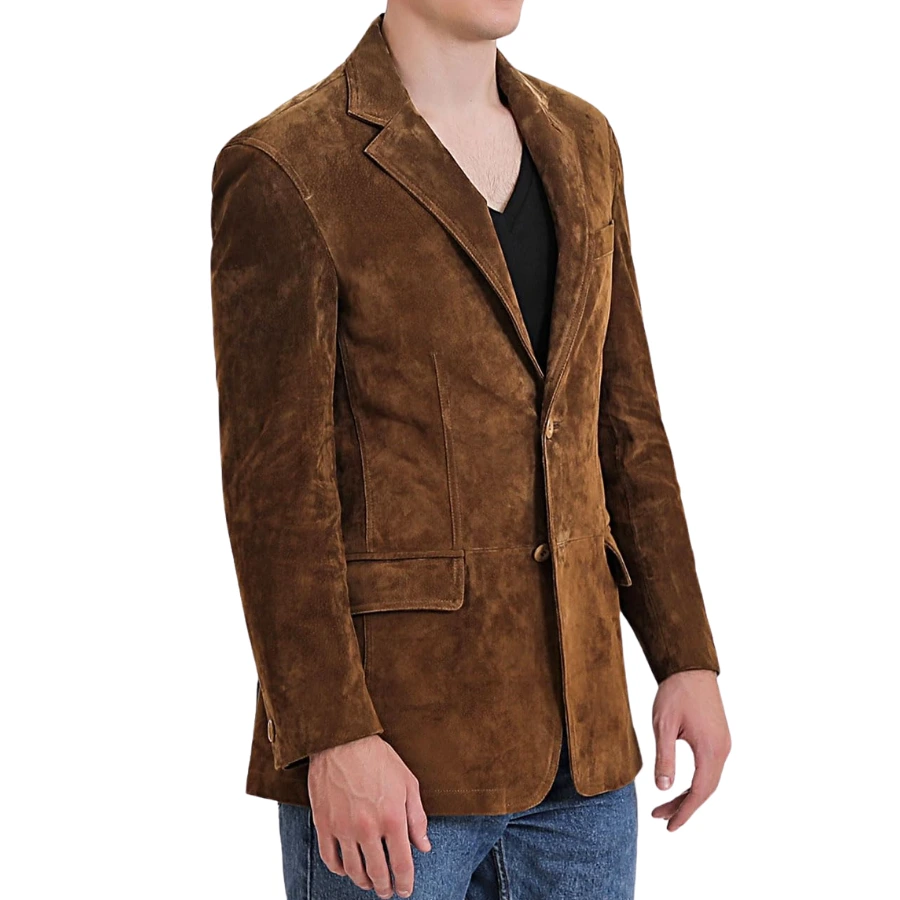 Zephyr Brown Suede Blazer