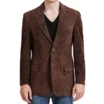 Zephyr Choco Brown Suede Blazer