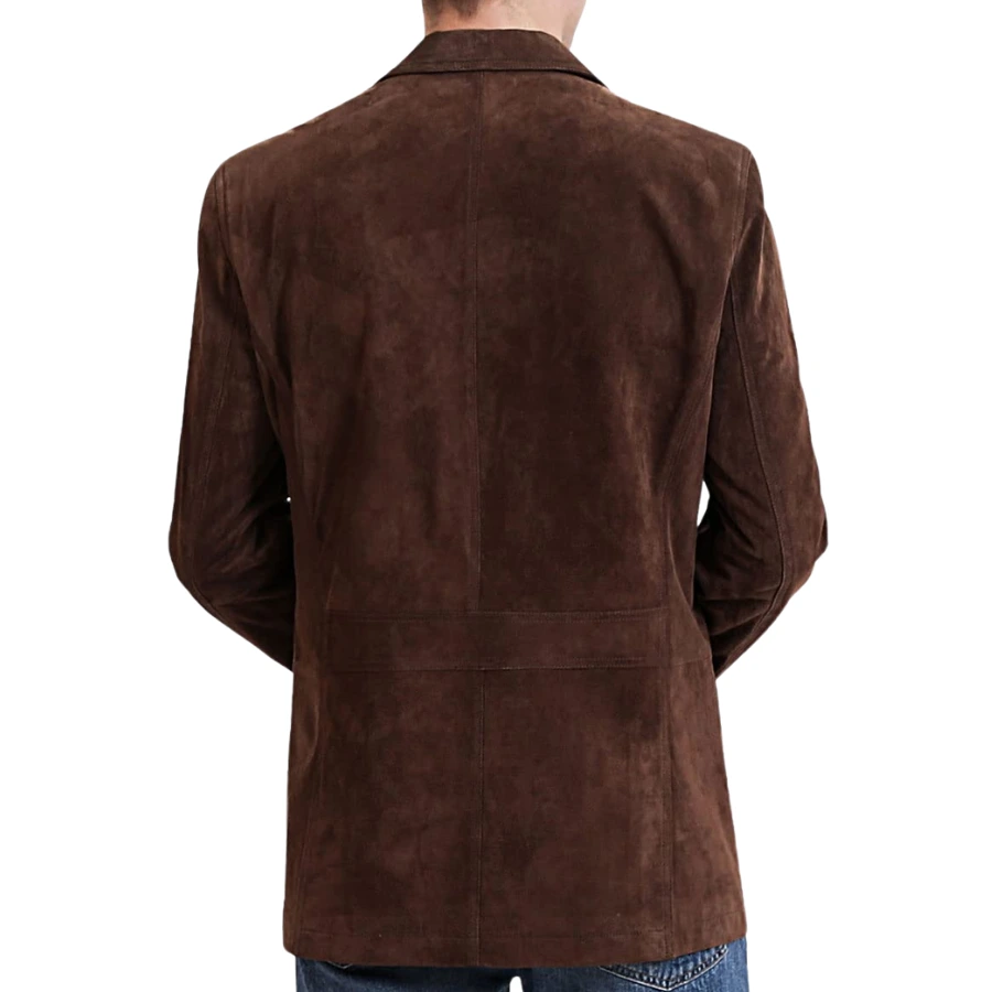 Zephyr Choco Brown Suede Blazer