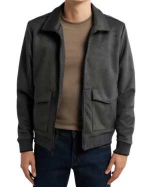 Allen Grey Suede A2 Bomber Jacket