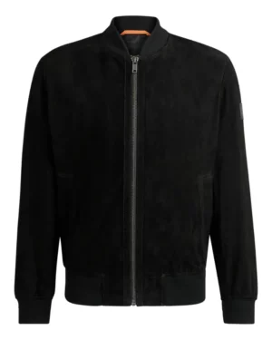 Thomas Black Suede Bomber Jacket