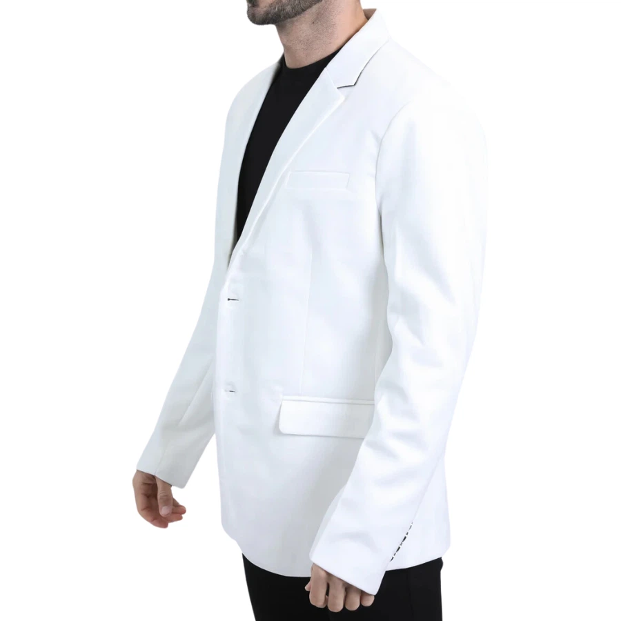 Zephyr White Suede Blazer - Image 2