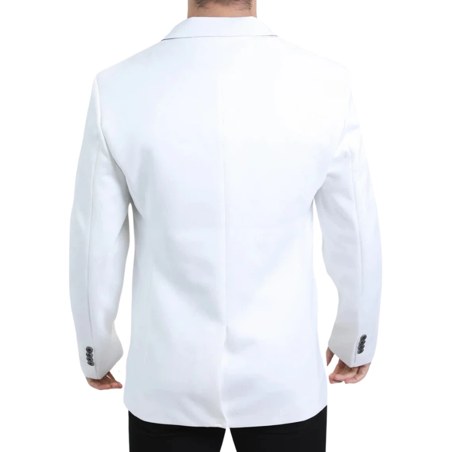 Zephyr White Suede Blazer - Image 5
