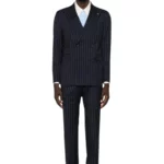 Nolan Black Pinstripe Double Breasted Two Piece Suit