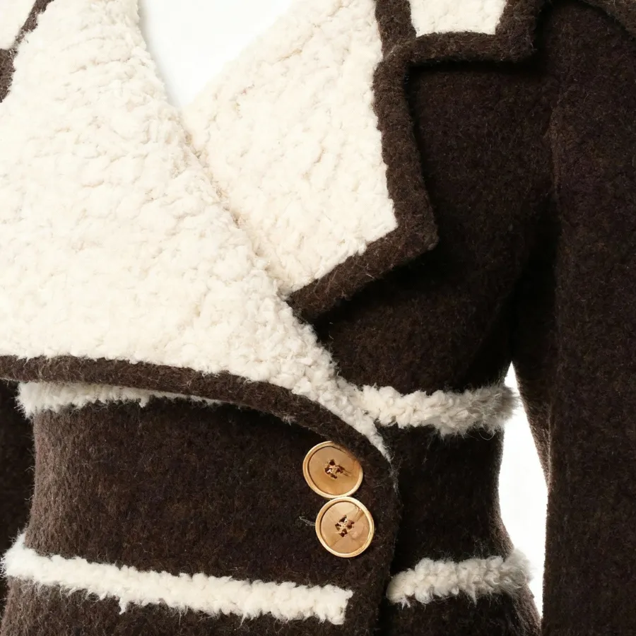 Cameron Chocolate Brown Wool Trench Coat - Image 7