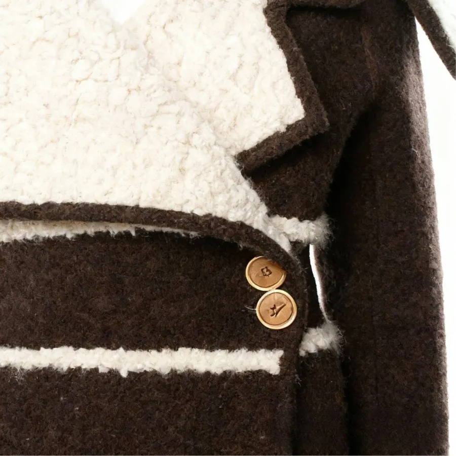 Cameron Chocolate Brown Wool Trench Coat - Image 9