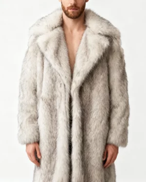 Ryan Long Fur White Winter Coat