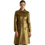 Emily Golden Learher Trench Coat