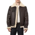 Leon B-3 Brown Leather Bomber Jacket
