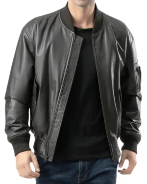 Kian Ma-1 Brown Leather Bomber Jacket