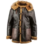 Smith B-7 Flying Parka Brown Leather Bomber Jacket