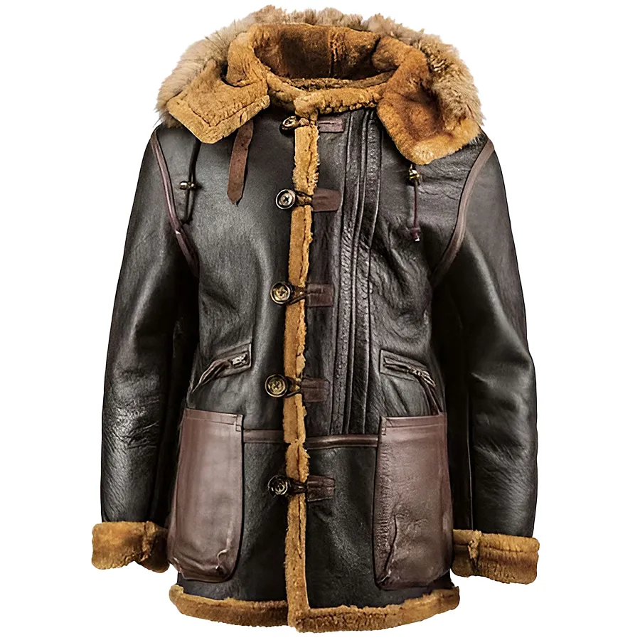 Smith B-7 Flying Parka Brown Leather Bomber Jacket