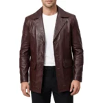 Warrick 1970s Choco Brown Leather Blazer