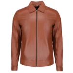 Wick Tan Leather Harrington Jacket