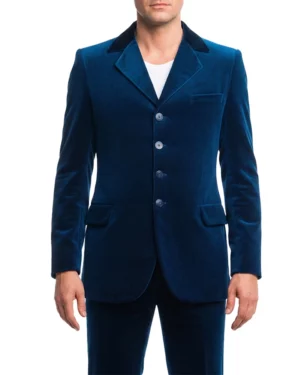 Austin Blue Velvet 2 Piece Suit
