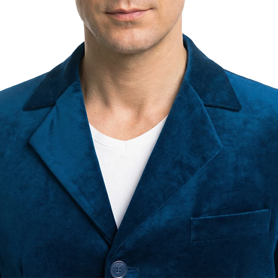 Austin Blue Velvet 2 Piece Suit - Image 8