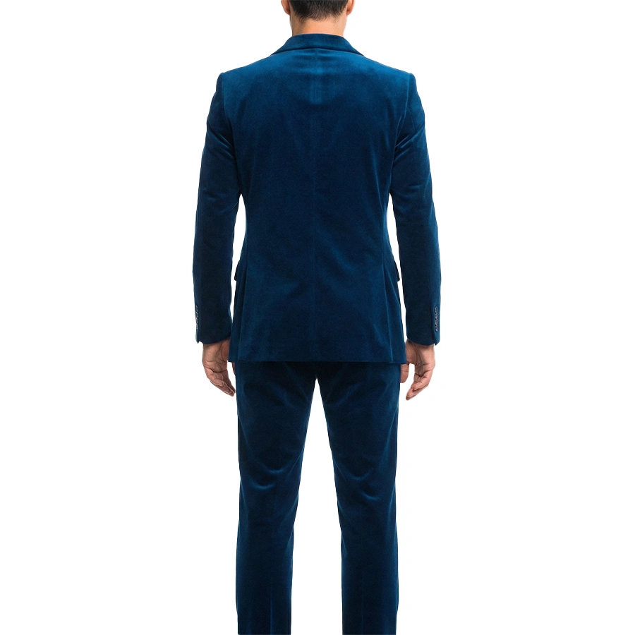 Austin Blue Velvet 2 Piece Suit - Image 9