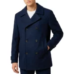 Jimmy Double Breasted Navy Blue Wool Peacoat