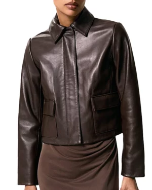 Braedyn Chocolate Brown Leather Jacket