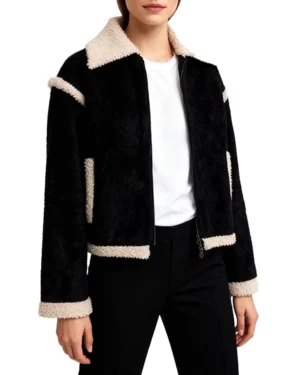 Taylor Streetwear Black Leather Bomber Jacket