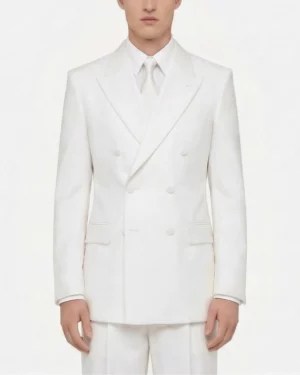 Chalamet Off-White Double-Breasted Suit