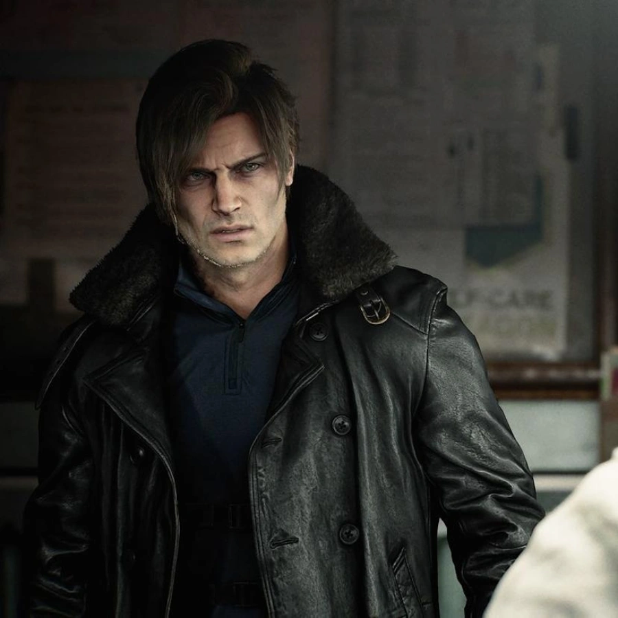 Leon Double Breasted Black Leather Jacket - Image 4